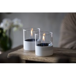 Lumânare ambientală TenderFlame LILLY 10 WHITE GLASS, Art. TF-200004
