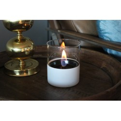 Lumânare ambientală TenderFlame LILLY 10 WHITE GLASS, Art. TF-200004