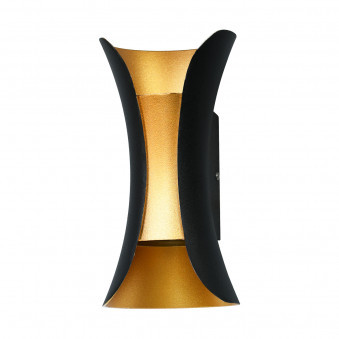 Aplică de exterior Dante - Art. PL-356-M BK+GD, Italux, Auriu/Negru