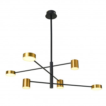 Pendul de interior Remdal - Art. PND-16374-6-BK-GD-3K, Italux, Negru/Auriu
