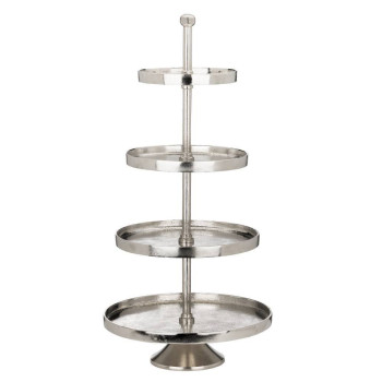 Etajeră BABIRIK Ø350mm - Art. 427647, Eglo, Aluminiu, Argintiu