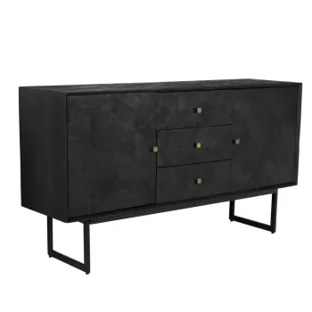 Comodă TARATASY - Art. 424838, Eglo, Lemn/Metal, Negru