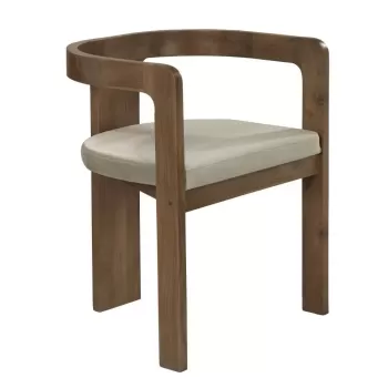 Scaun TANAMBE - Art. 424855, Eglo, Poliester/Lemn de salcâm, Maro