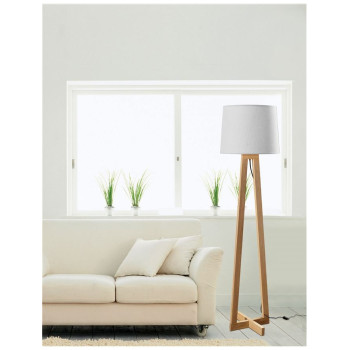 Lampadar de interior Alma - Art. 40202, Nova Luce, Alb/Lemn