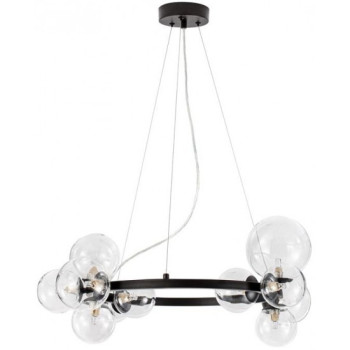 Lustra Nova Luce Odillia, negru, sticla, 11XG9, D.65 cm, 9009249