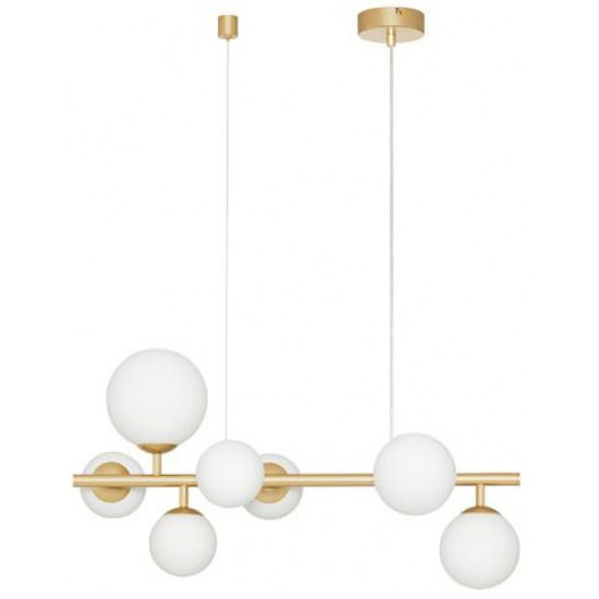 Lustra Nova Luce Odillia, auriu, sticla, G9, 7x5W, L.65 cm, 9028858