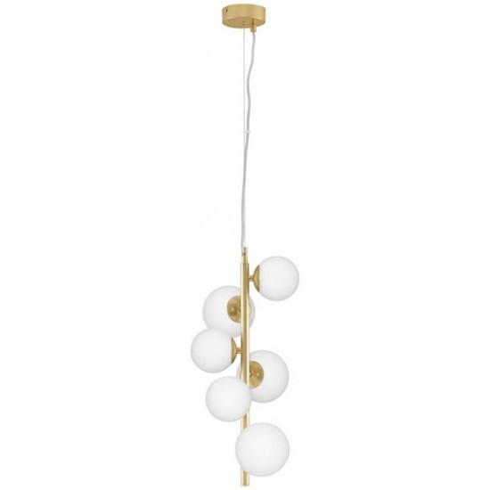 Lustra Nova Luce Odillia, auriu, sticla, 6XG9, D.28 cm, 9028860