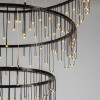 Suspensie Nova Luce Stellar, crom negru, LED, 72W, 6028 lumeni, alb cald 3000K, D.80 cm, 9186971