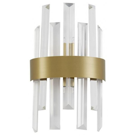 Aplica Nova Luce Crown, auriu satinat, cristal, 1xG9, L.18cm, 9695220