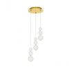 Lustra Nova Luce Perla, auriu, LED, 23W, 2281.13 lumeni, alb cald 3000k, D.31cm, 9695242