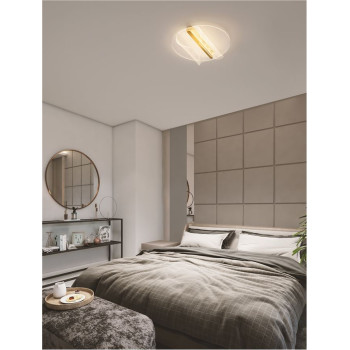 Plafonieră de interior Valentin - Art. 9030646, Nova Luce, Alb/Auriu