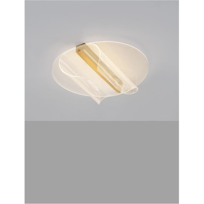 Plafonieră de interior Valentin - Art. 9030646, Nova Luce, Alb/Auriu