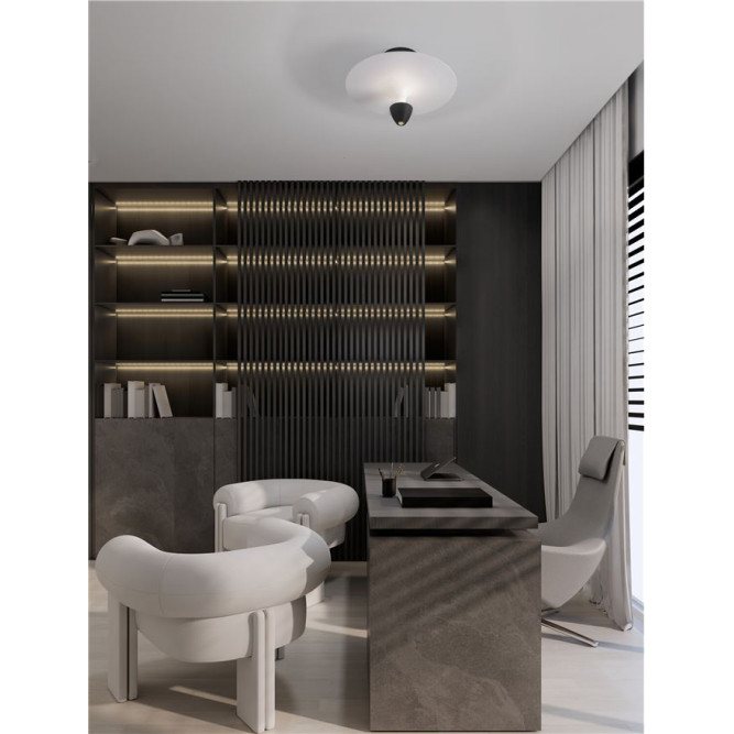 Plafonieră de interior Luet - Art. 9186700, Nova Luce, Alb/Negru