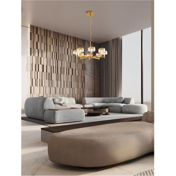 Suspensie de interior Bion - Art. 9186945, Nova Luce, Auriu/Transparent