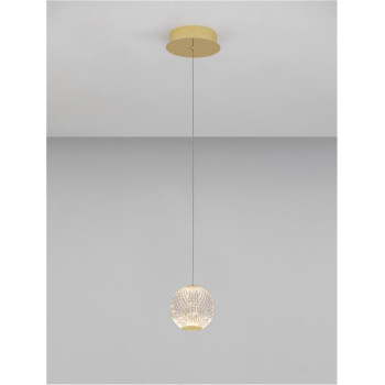 Suspensie de interior Brillante - Art. 9511010, Nova Luce, Auriu/Transparent
