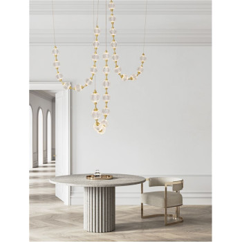 Suspensie de interior Brillante - Art. 9695201, Nova Luce, Auriu/Transparent
