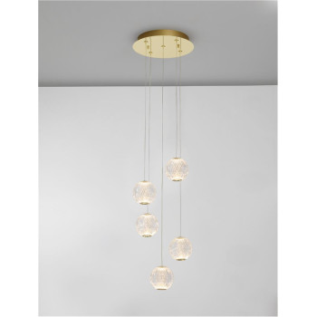 Suspensie de interior Brillante - Art. 9695209, Nova Luce, Auriu/Transparent