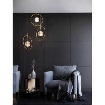 Suspensie de interior Atos - Art. 9695234, Nova Luce, Auriu/Transparent