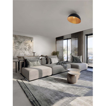 Plafonieră de interior Gea - Art. 9695308, Nova Luce, Negru/Auriu