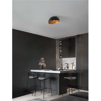 Plafonieră de interior Onia - Art. 9695311, Nova Luce, Negru/Auriu