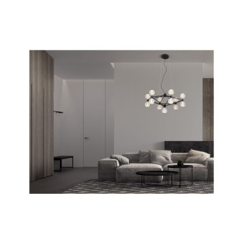 Suspensie de interior Belinda - Art. 9695400, Nova Luce, Negru/Transparent
