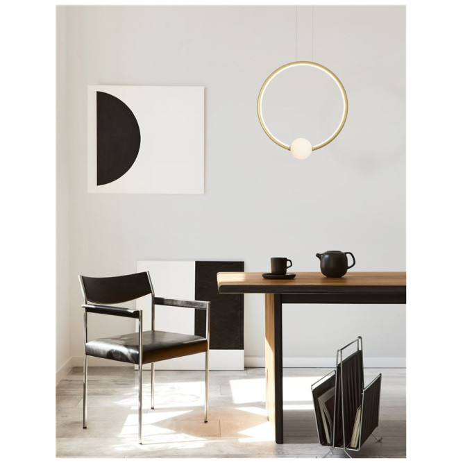 Suspensie de interior Celia - Art. 9820604, Nova Luce, Auriu/Alb, telecomandă inclusă