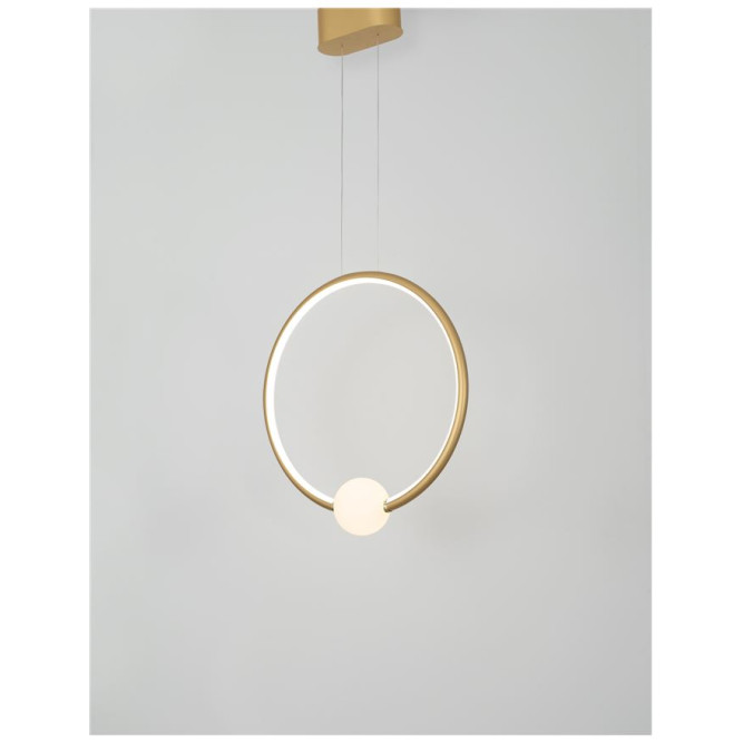 Suspensie de interior Celia - Art. 9820604, Nova Luce, Auriu/Alb, telecomandă inclusă