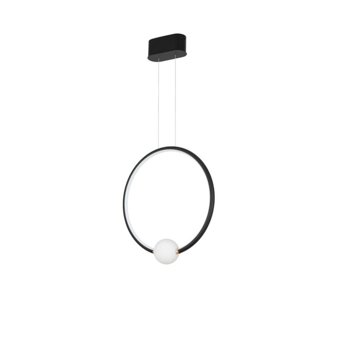 Suspensie de interior Celia - Art. 9820605, Nova Luce, Negru/Alb, telecomandă inclusă