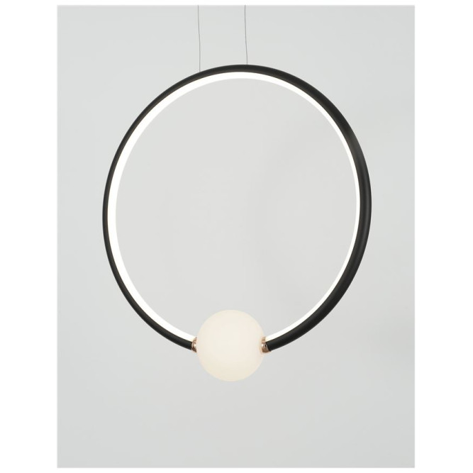 Suspensie de interior Celia - Art. 9820605, Nova Luce, Negru/Alb, telecomandă inclusă