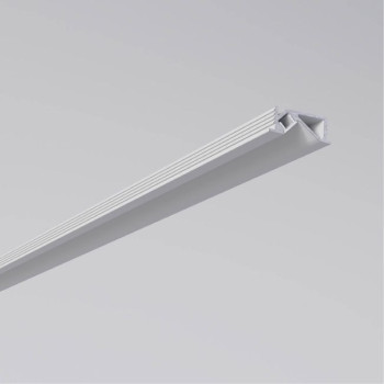 Profil din aluminiu alb pentru instalarea și răcirea benzilor flexibile cu LED-uri cu PCB îngust + dispersor + 2 elemente terminale