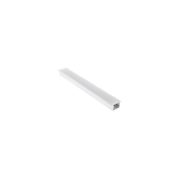 Profil din aluminiu alb mat pentru instalarea și răcirea benzilor flexibile sau a modulelor liniare cu LED-uri, 0.57m