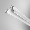 Profil din aluminiu alb pentru instalarea și răcirea benzilor flexibile cu LED-uri + dispersor + 2 elemente terminale