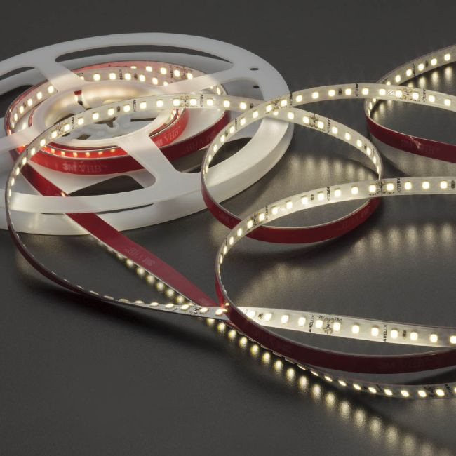 Bandă flexibilă LED XRIBO IP20 CRI90 5m/rolă 12W/m 128 LED/m 24V DC 4000K >115°
