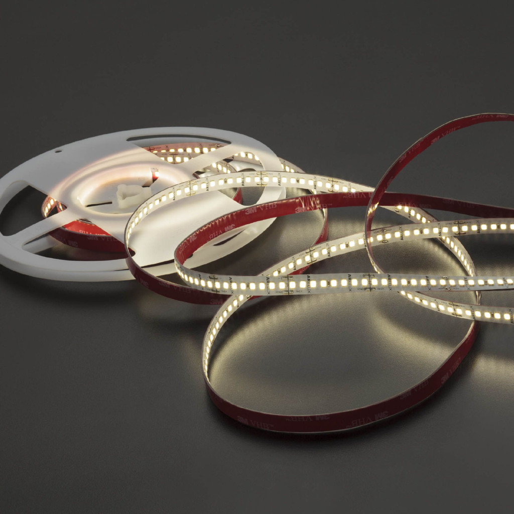 Bandă flexibilă LED XRIBO IP20 15m/rolă 12W/m 182 LED/m 48V DC 6000K CRI.90 >120dgr