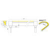 Bandă flexibilă LED XMAGIS 1m, 12X17 9.6W/m 120LED/m 4000K