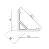 Profil din aluminiu alb pentru instalarea și răcirea benzilor flexibile cu LED-uri, 3m + 2 dispersoare + 2 elemente terminale + 3 elemente fixare