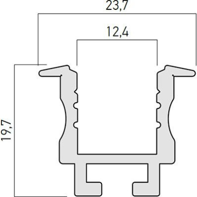 Profil din aluminiu pentru instalarea și răcirea benzilor flexibile cu LED-uri, 3m