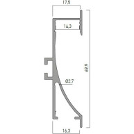 Profil din aluminiu alb mat pentru instalarea și răcirea benzilor flexibile cu LED-uri, 2m