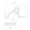 Profil din aluminiu alb pentru instalarea și răcirea benzilor flexibile cu LED-uri + dispersor + 2 elemente terminale
