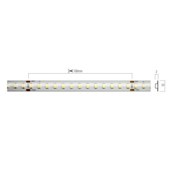 Bandă flexibilă LED XRIBO IP66 15m/rolă 9.6W/m 130 LED/m 48V DC 4000K CRI.90 >120dgr