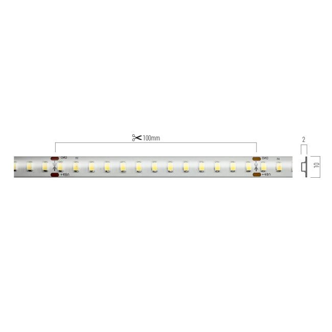 Bandă flexibilă LED XRIBO IP66 15m/rolă 9.6W/m 130 LED/m 48V DC 4000K CRI.90 >120dgr