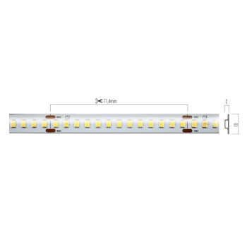 Bandă flexibilă LED XRIBO IP66 15m/rolă 12W/m 182 LED/m 48V DC 6000K CRI.90 >120dgr