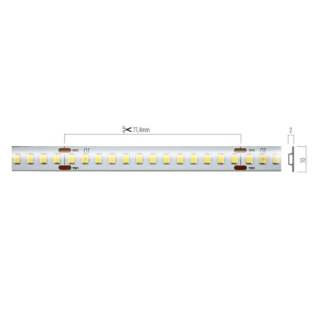 Bandă flexibilă LED XRIBO IP66 15m/rolă 12W/m 182 LED/m 48V DC 4000K CRI.90 >120dgr