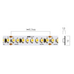 Bandă flexibilă LED XRIBO IP20 5m/rolă 18W/m 192LED/m 24V DC 6000K CRI.80 >115°