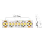 Bandă flexibilă LED XRIBO IP66 5m/rolă 22W/m 240 LED/m 24V DC 4000K CRI.80 >115°