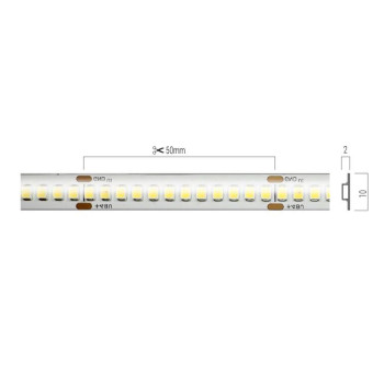 Bandă flexibilă LED XRIBO IP66 15m/rolă 20W/m 240 LED/m 48V DC 3000K CRI.90 >120dgr