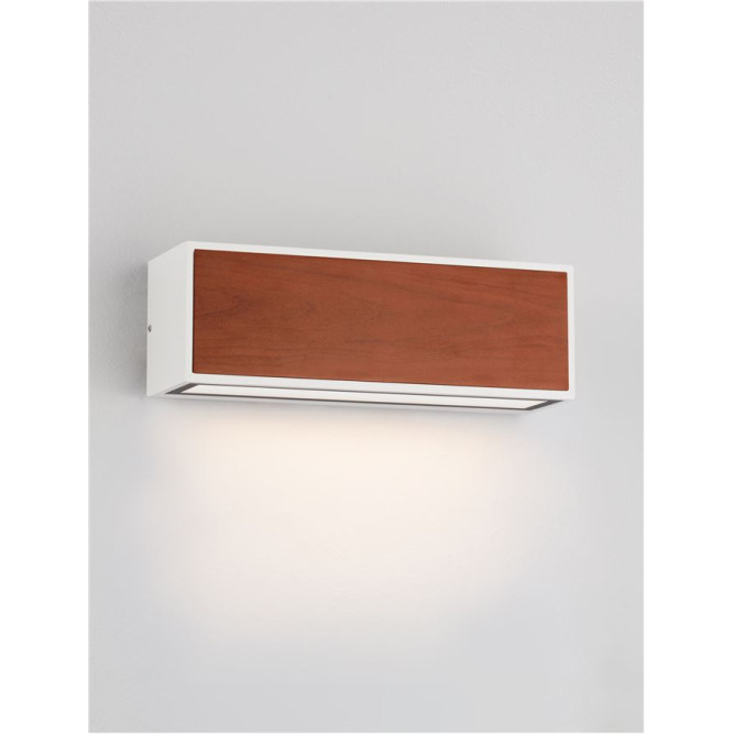 Aplică de exterior Brown solar cu senzor - Art. 9030585, Nova Luce, Maro/Alb