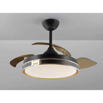 Ventilator HERON, dimabil - Art. 175197D, Schuller, Negru, Auriu