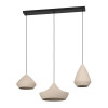 Lustra Eglo Torremolinos, metal, negru/crem, 3XE27, L. 93 cm, 390269