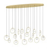 Lustra Eglo Portocolom, metal, alama, sticla opal, LED, 51W, 5950 lumeni, alb cald 3000K, L. 148 cm, 390348